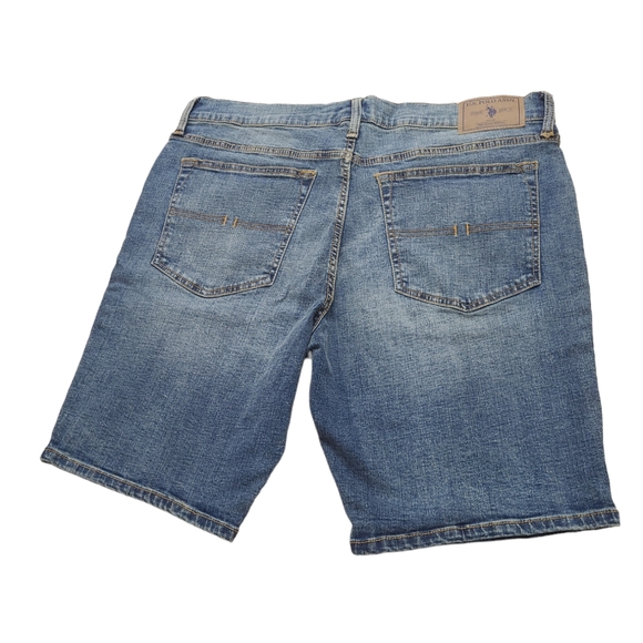 U.S. POLO ASSN. JEAN SHORTS MENS SIZE W36 BLUE DENIM ACTIVATE STRETCH NEW - Picture 5 of 9